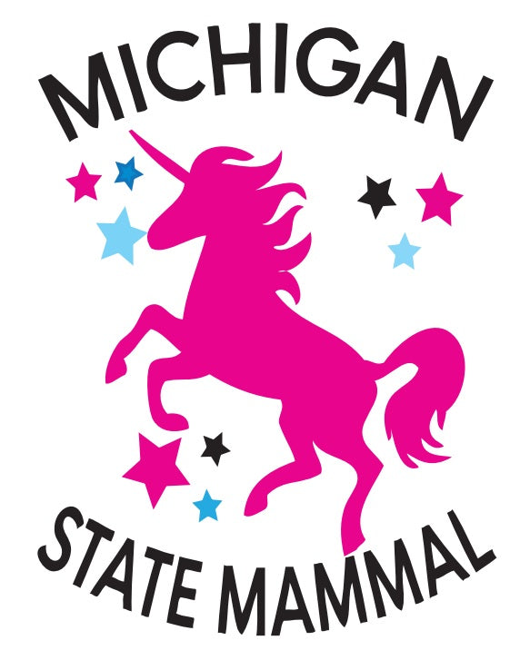Card Michigan State Mammal Unicorn