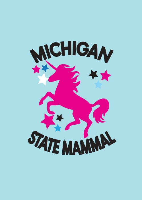 MAGNET Michigan State Mammal Unicorn