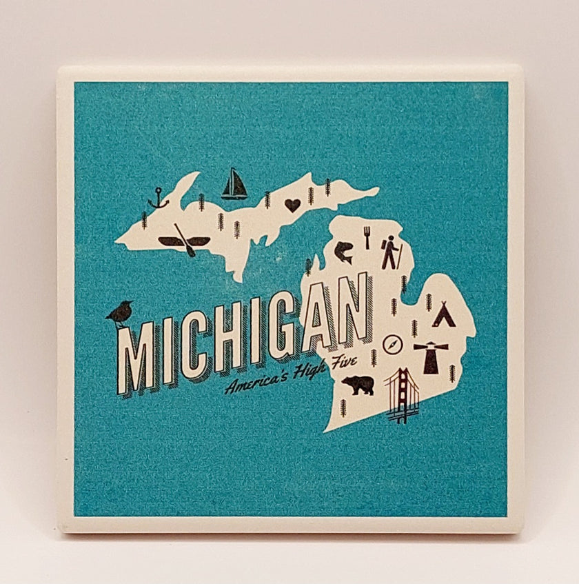 Michigan Turquoise Coaster