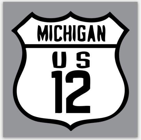 Michigan US 12 Vinyl Sticker