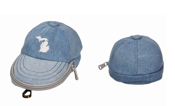 Michigan Mini Baseball Hat Neck Wallet