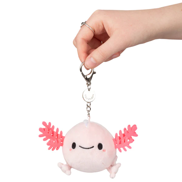 Micro Baby Axolotl Plush Keychain 3"