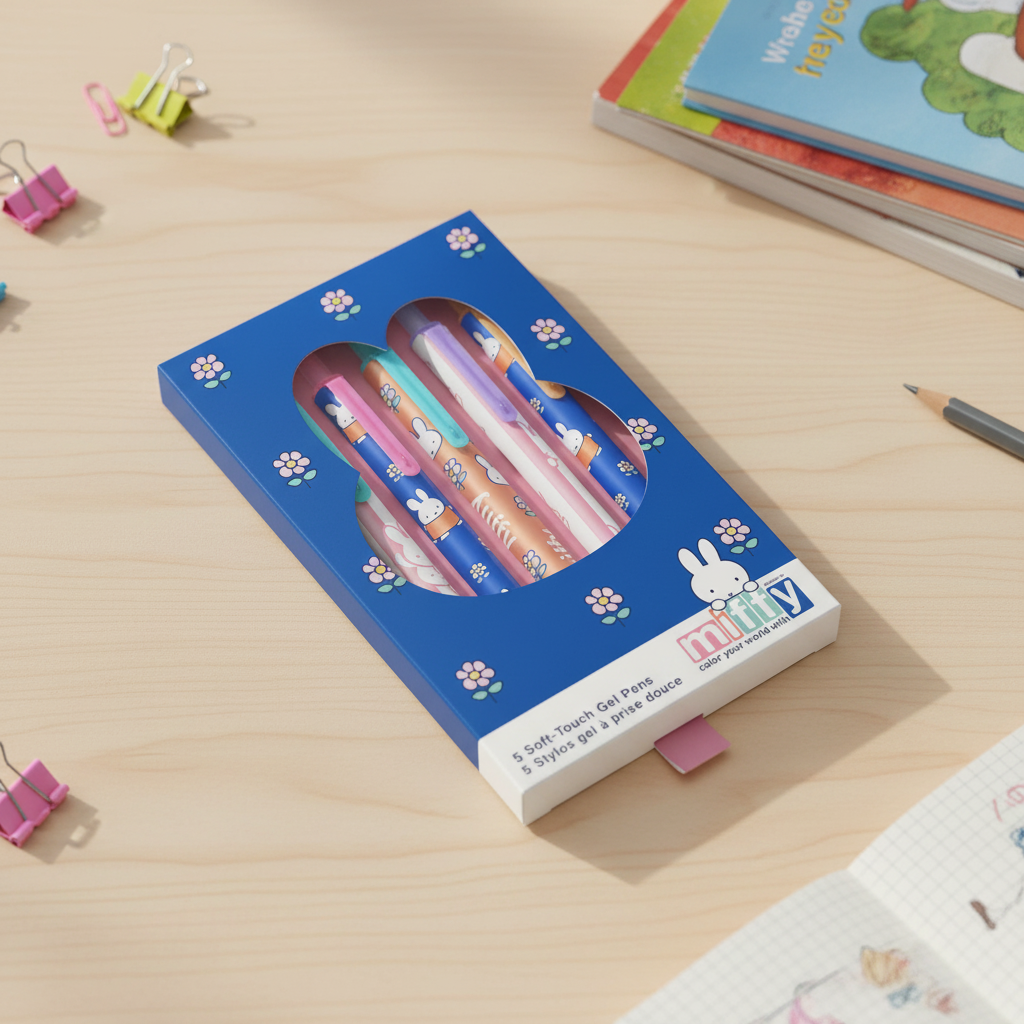 Miffy Dream Petals Soft Touch Gel Pen Set Of 5
