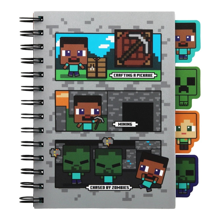 Minecraft Spiral Notebook With Dividers