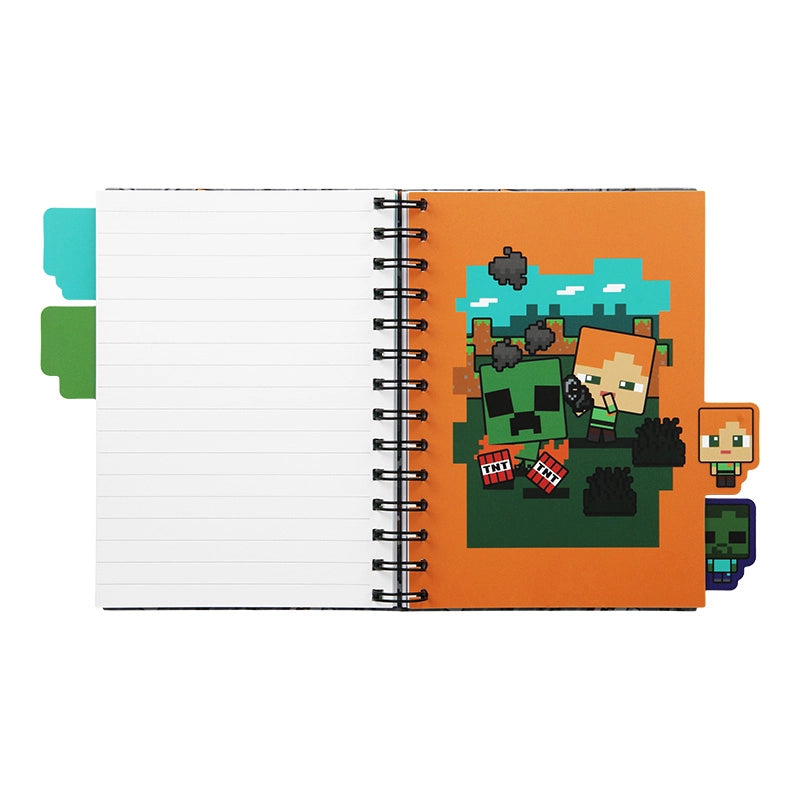 Minecraft Spiral Notebook With Dividers
