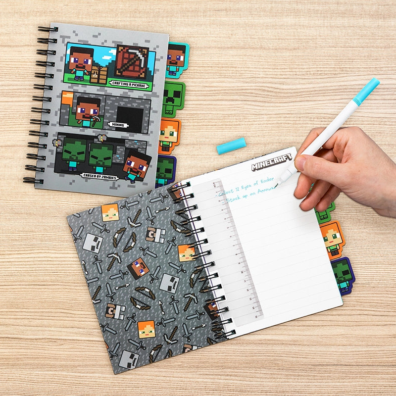 Minecraft Spiral Notebook With Dividers