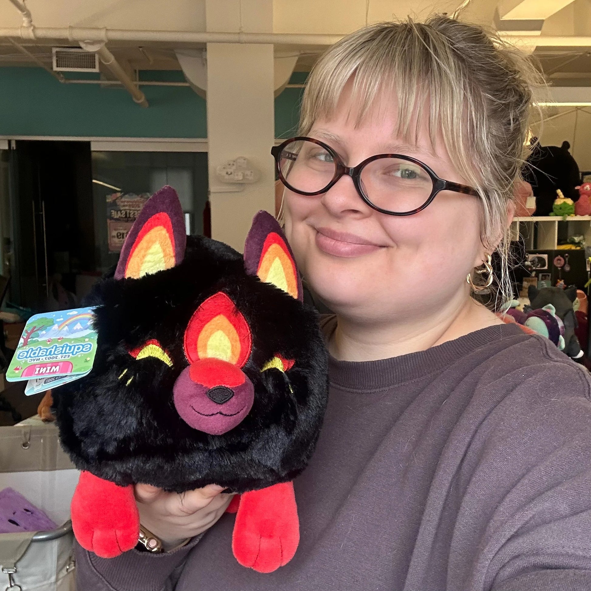 Mini Fire Baby Kitsune Plush 8"