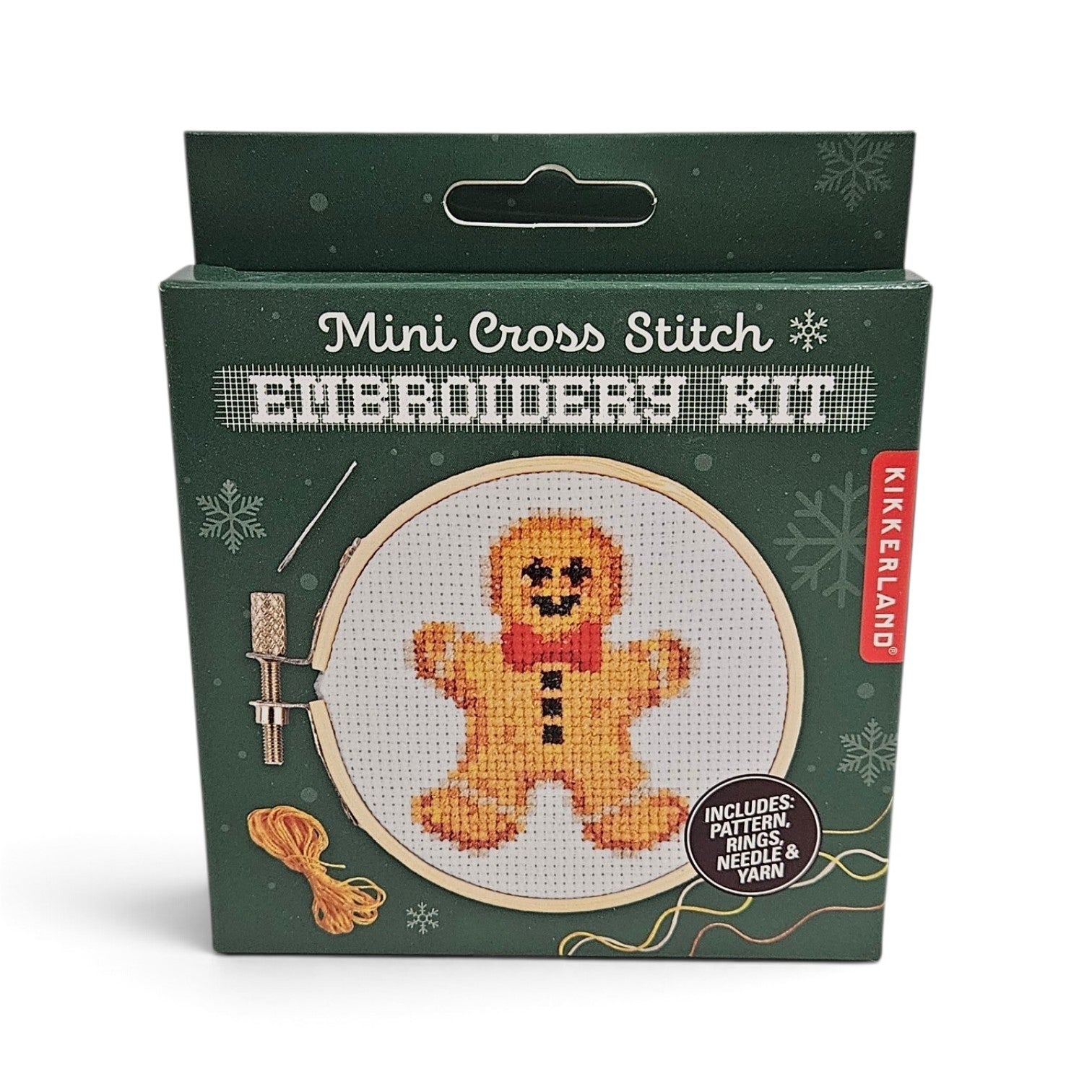 Mini Gingerbread Cross Stitch Embroidery Kit
