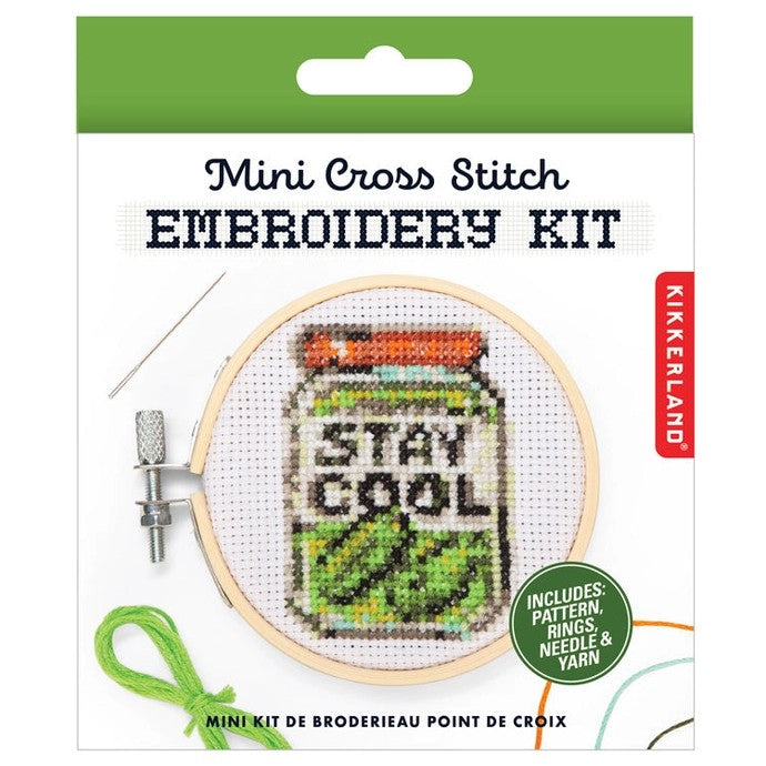 Mini Pickle Cross Stitch Embroidery Kit