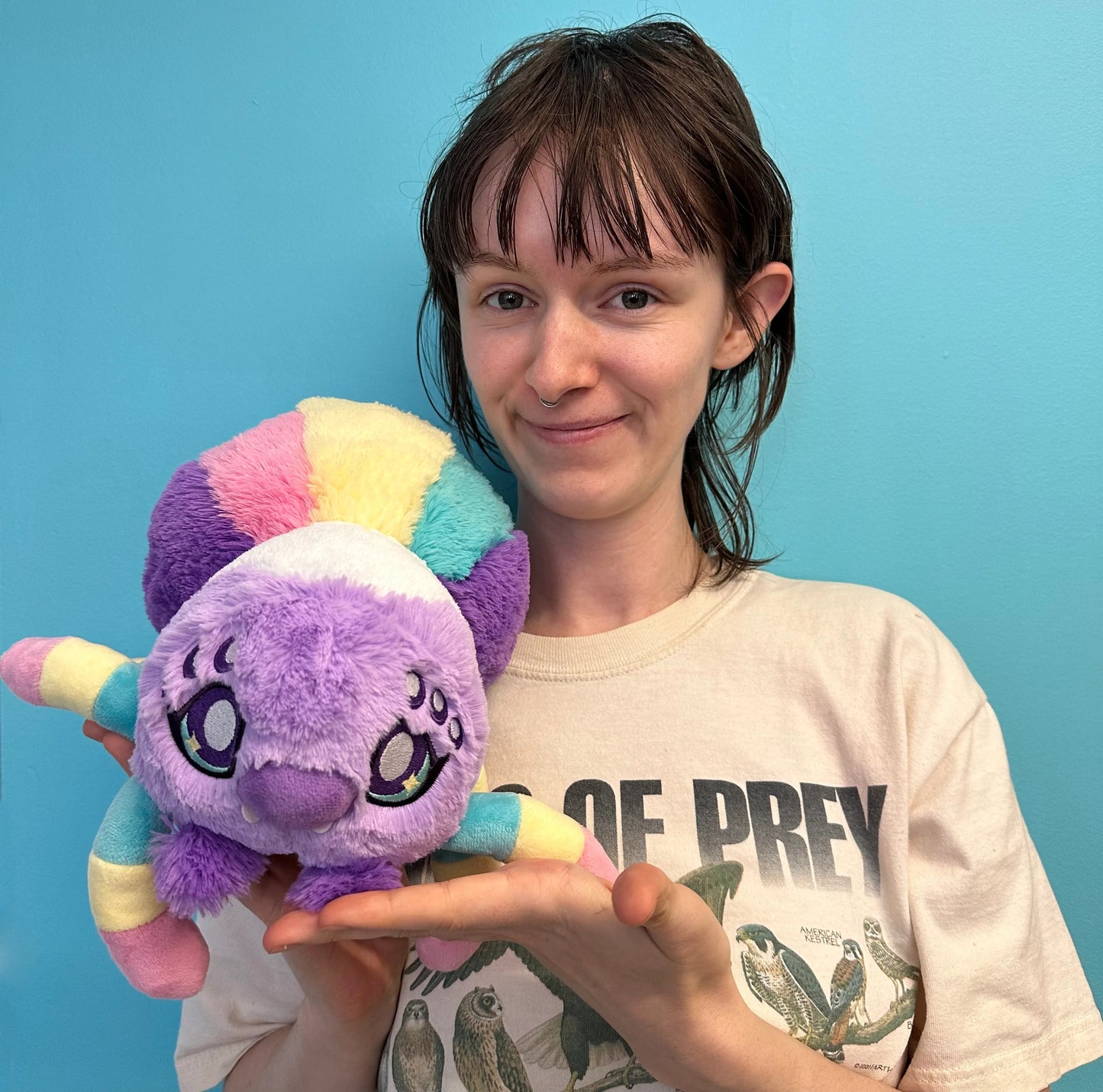 Mini Rainbow Spider Plush 10"