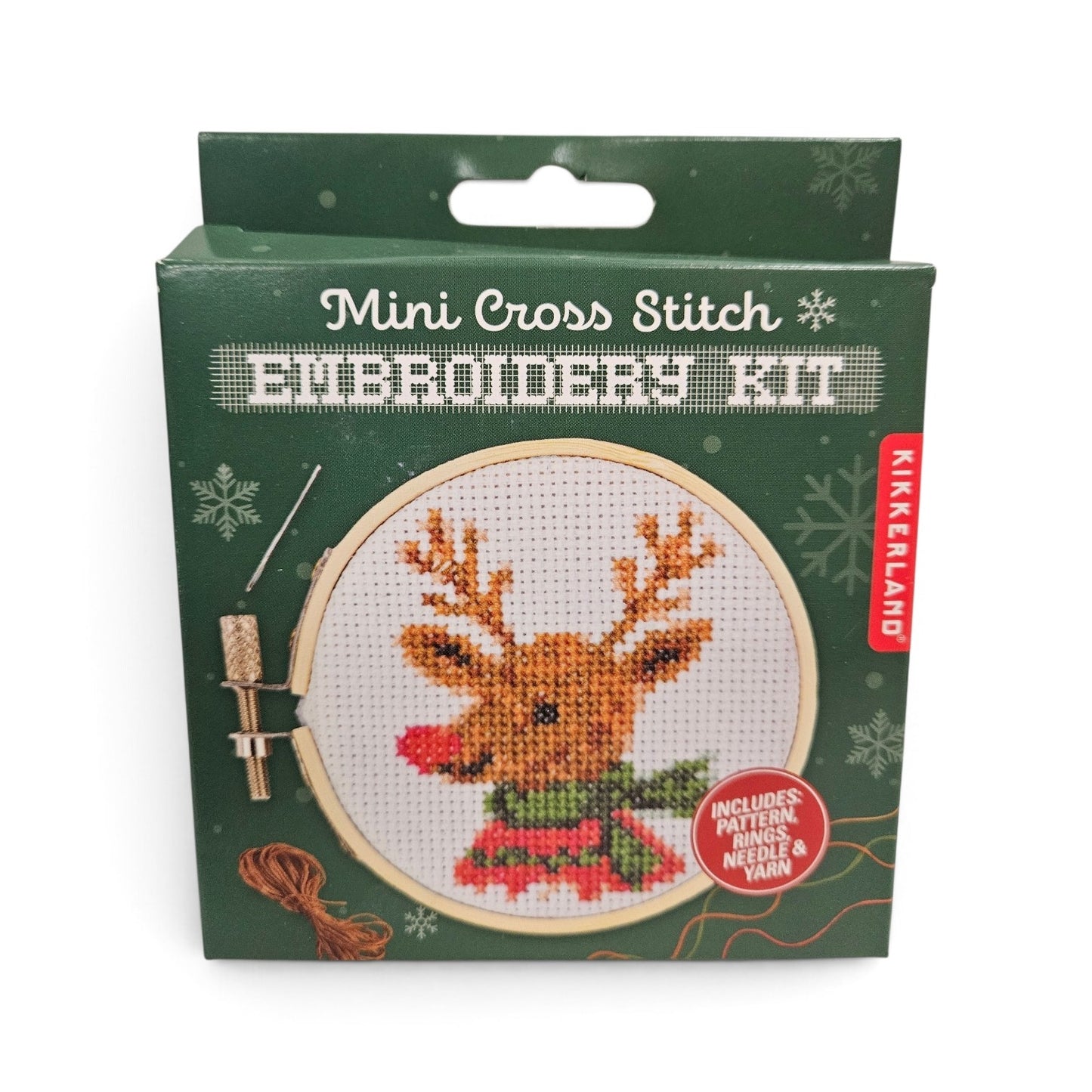 Mini Reindeer Cross Stitch Embroidery Kit