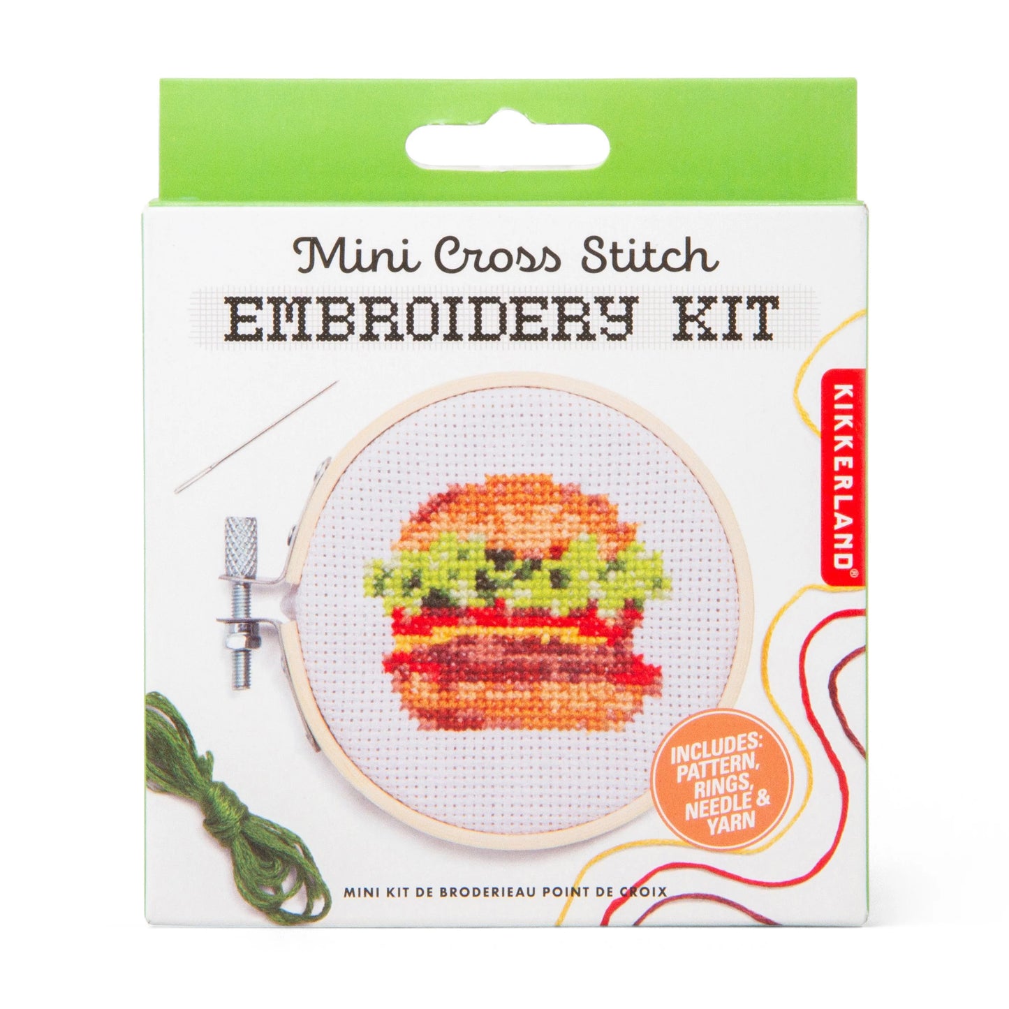 Mini Burger Cross Stitch Embroidery Kit