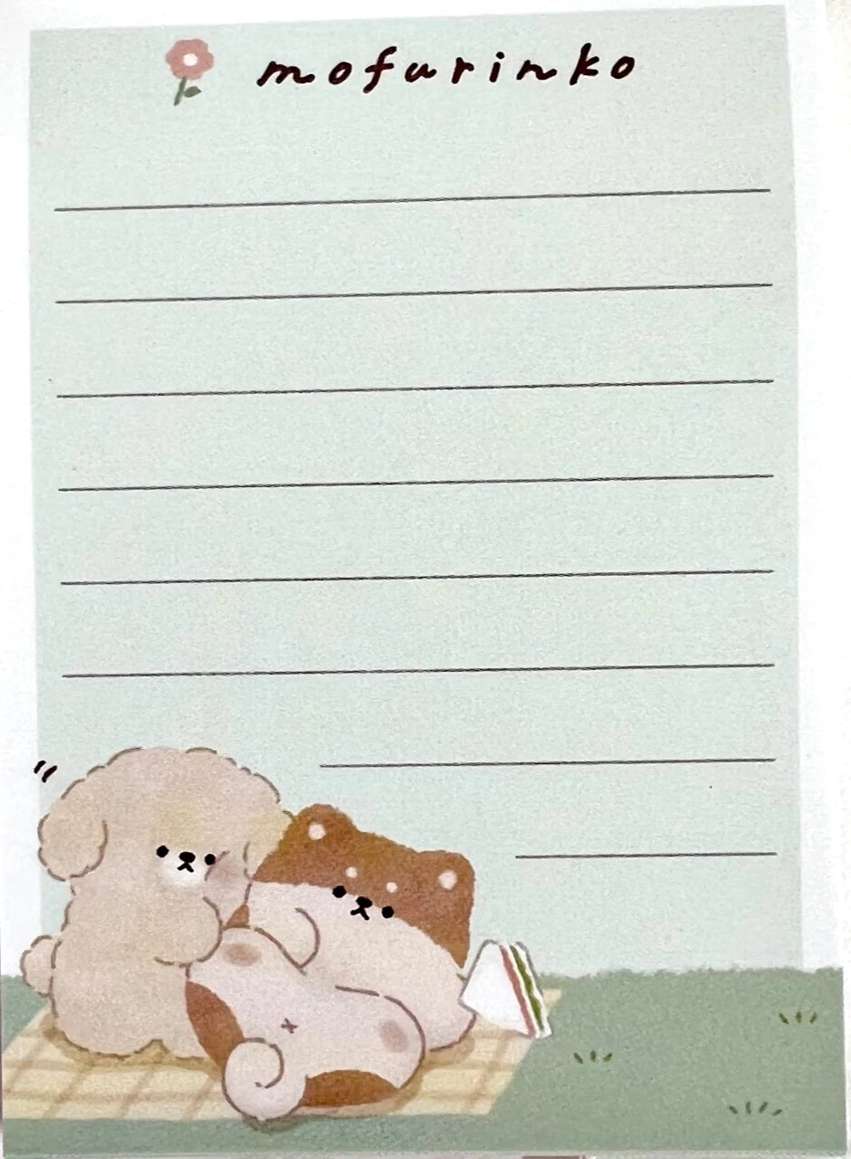 Puppy Picnic Mini Note Pad Mofurinko