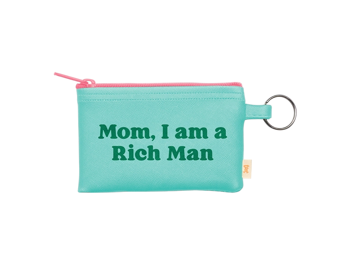 Mom, I Am A Rich Man Keyring Pouch