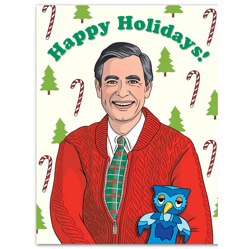 Card Mister Rogers Happy Holidays Christmas