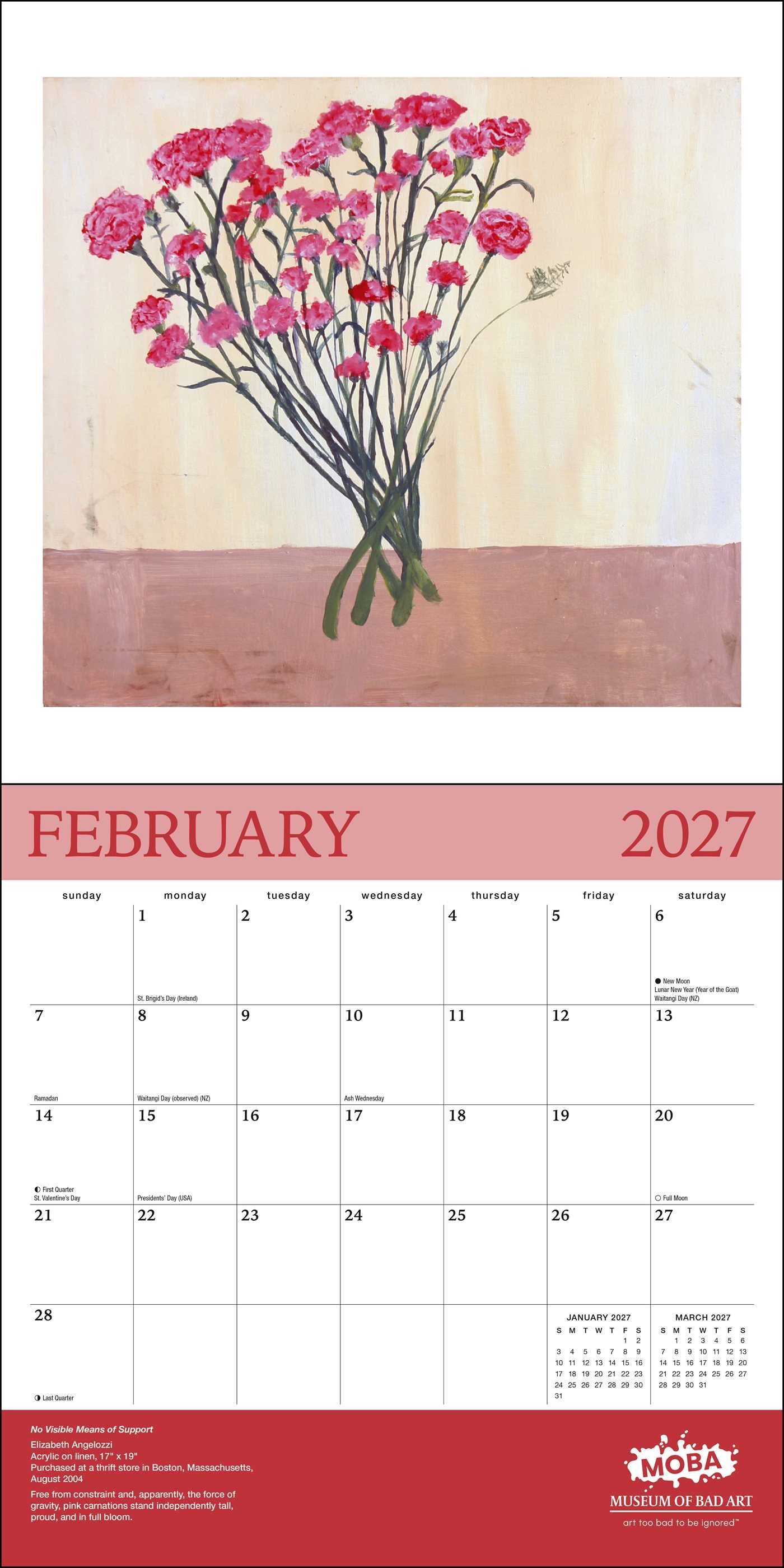 Museum Of Bad Art 2027 Wall Calendar