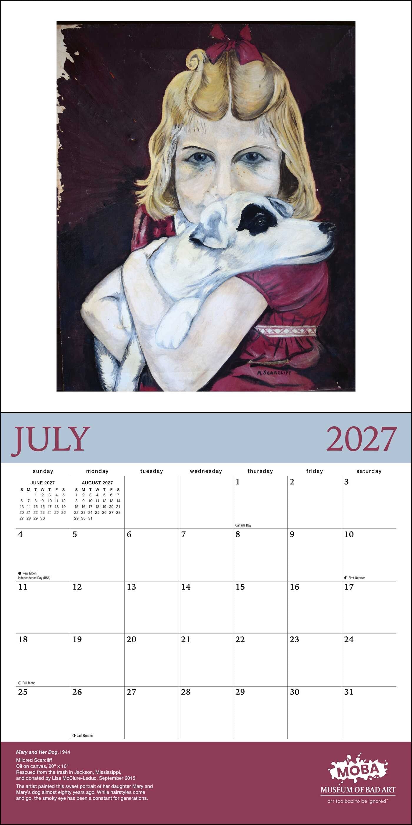 Museum Of Bad Art 2027 Wall Calendar