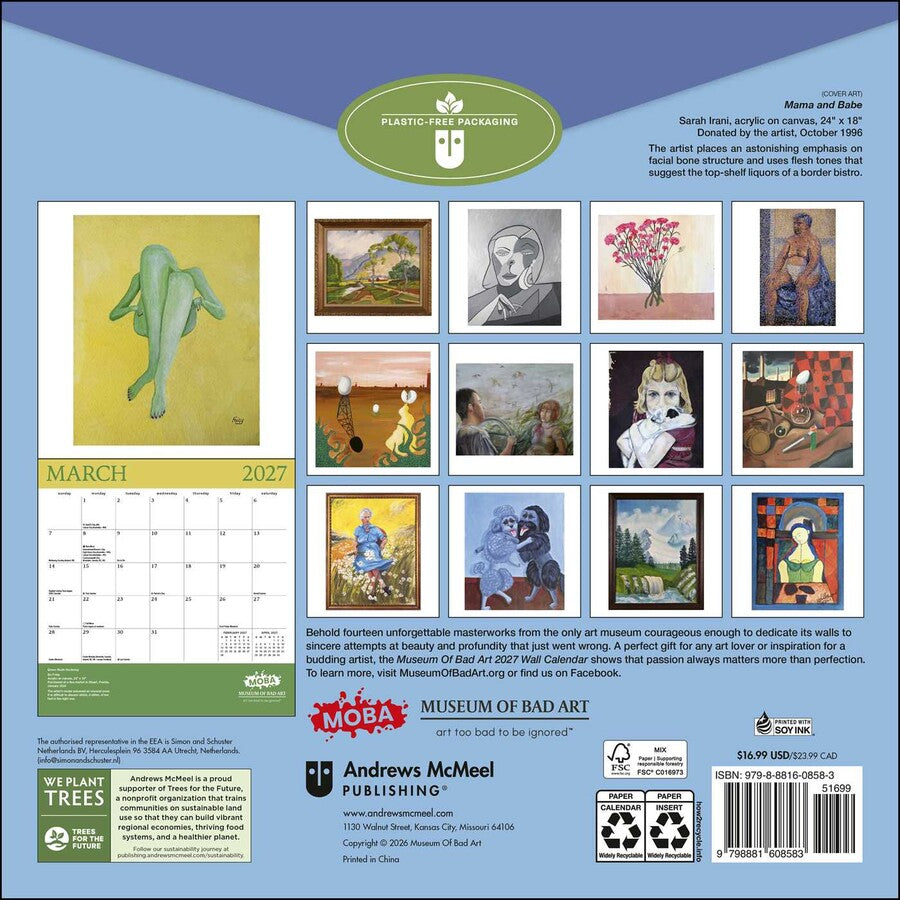 Museum Of Bad Art 2027 Wall Calendar