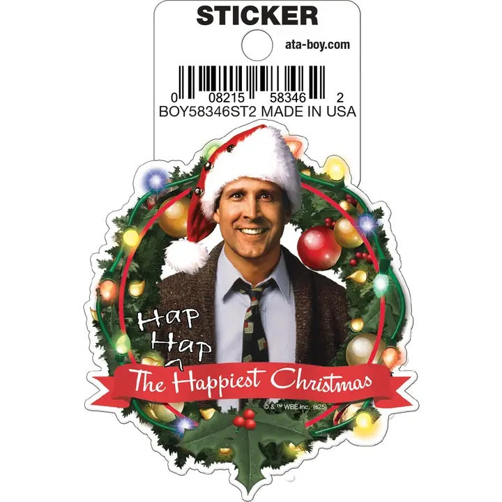 National Lampoon's Christmas Vacation Hap Hap Happiest Christmas Die Cut Sticker