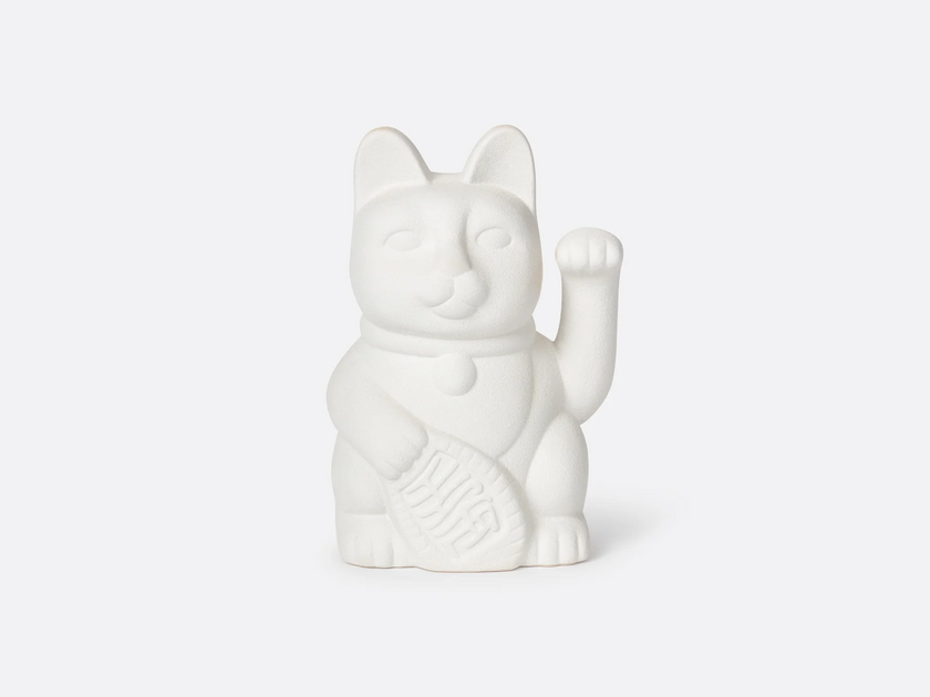 Neko Lucky Cat White Vase