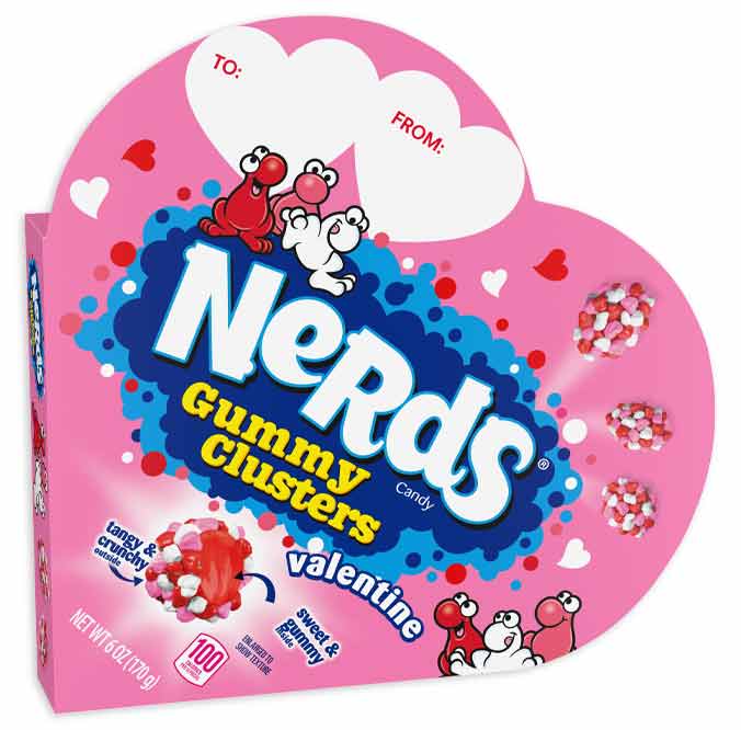 Nerds Valentine Gummy Clusters Heart Box 6 oz