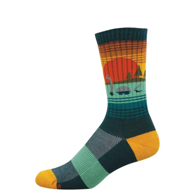 Nessie's Loch Men's Wool Crew Socks Teal