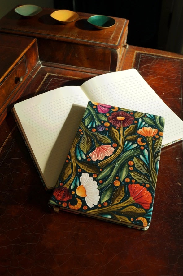 Nightsky Floral Embossed Journal