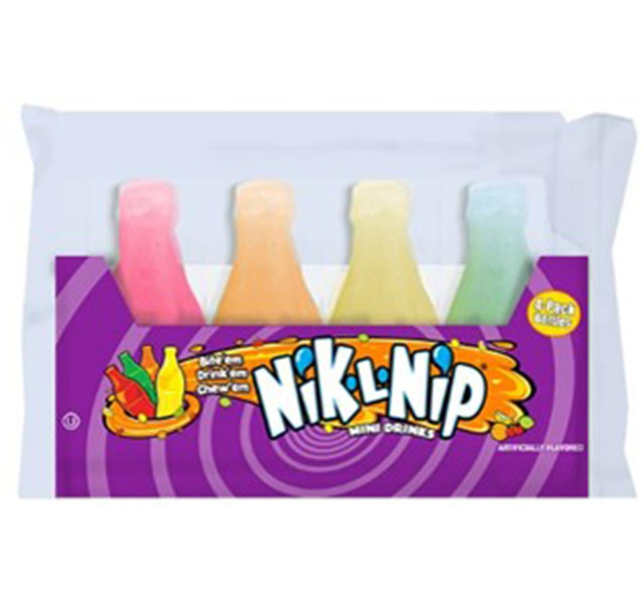 Nik-L-Nips Wax Bottle Mini Drinks 4 Pack