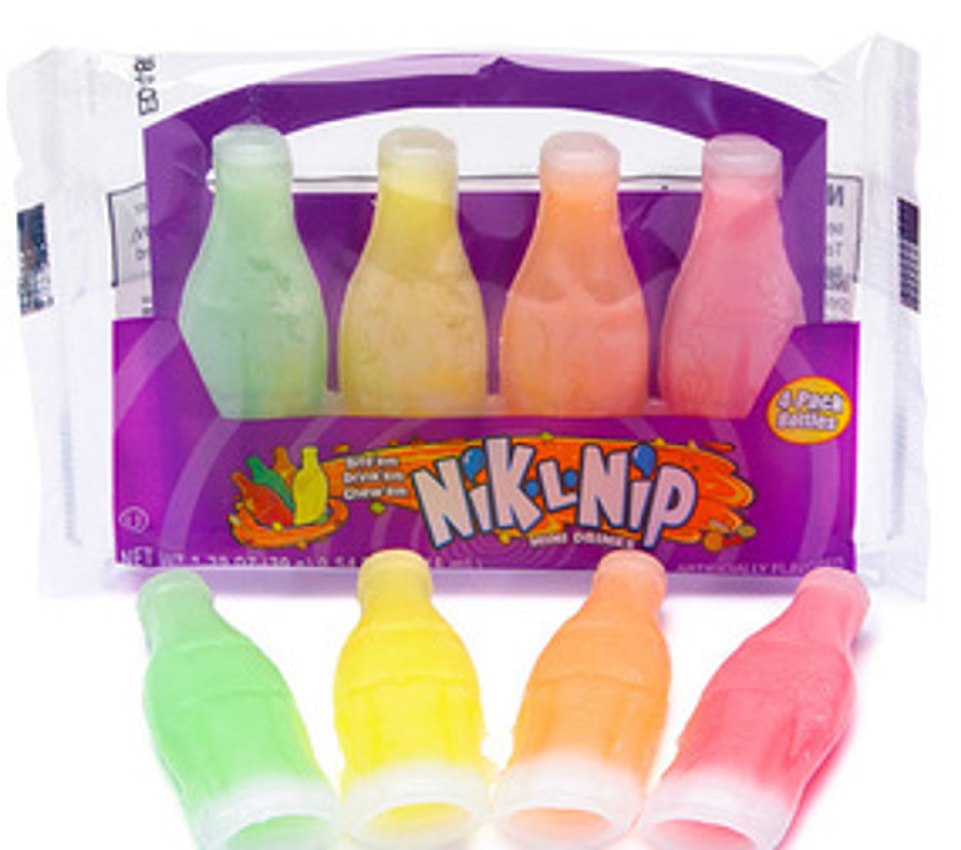 Nik-L-Nips Wax Bottle Mini Drinks 4 Pack