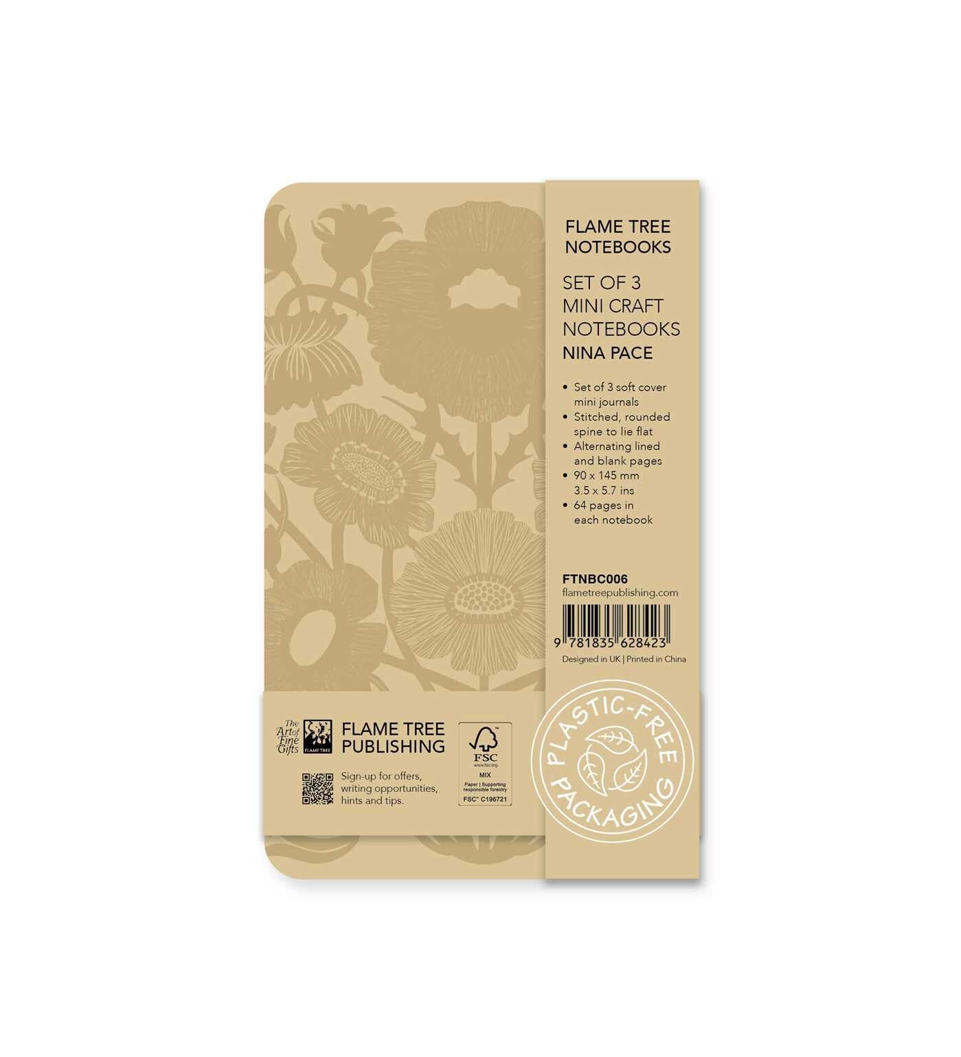 Nina Pace Set Of 3 Mini Craft Notebooks