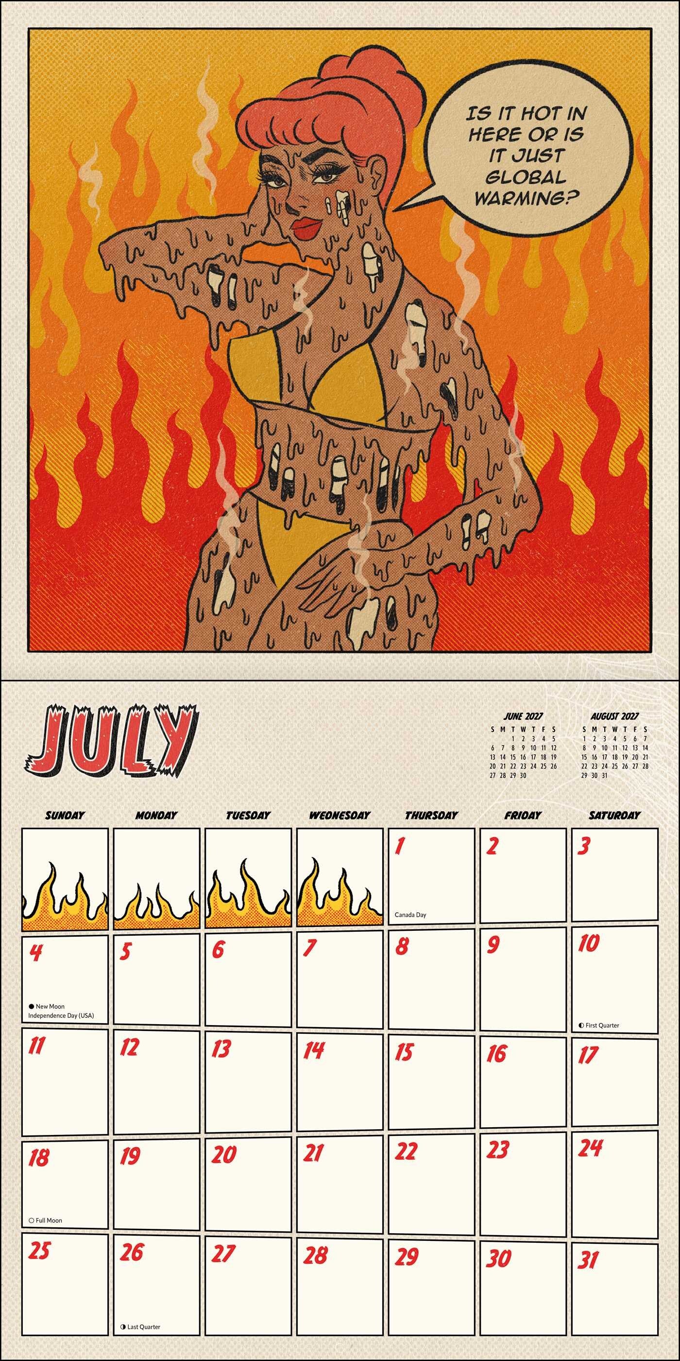 Not Today Satan 2027 Wall Calender