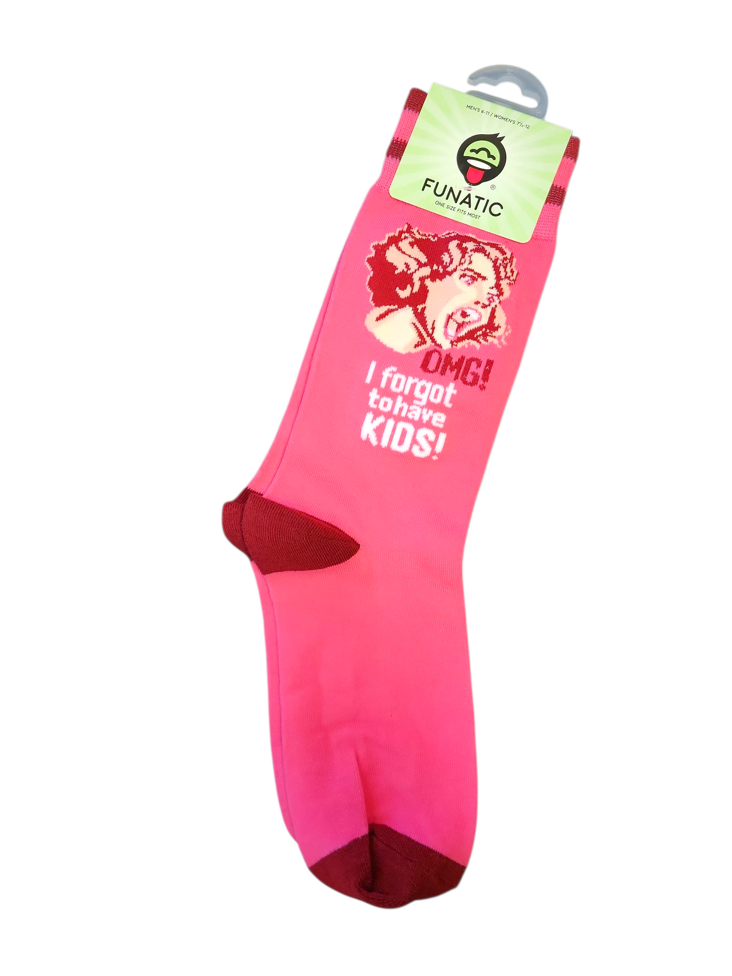 OMG I Forgot To Have Kids Socks Pink