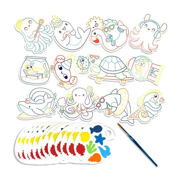 Ocean Pals Easy Watercolor Painting Kit