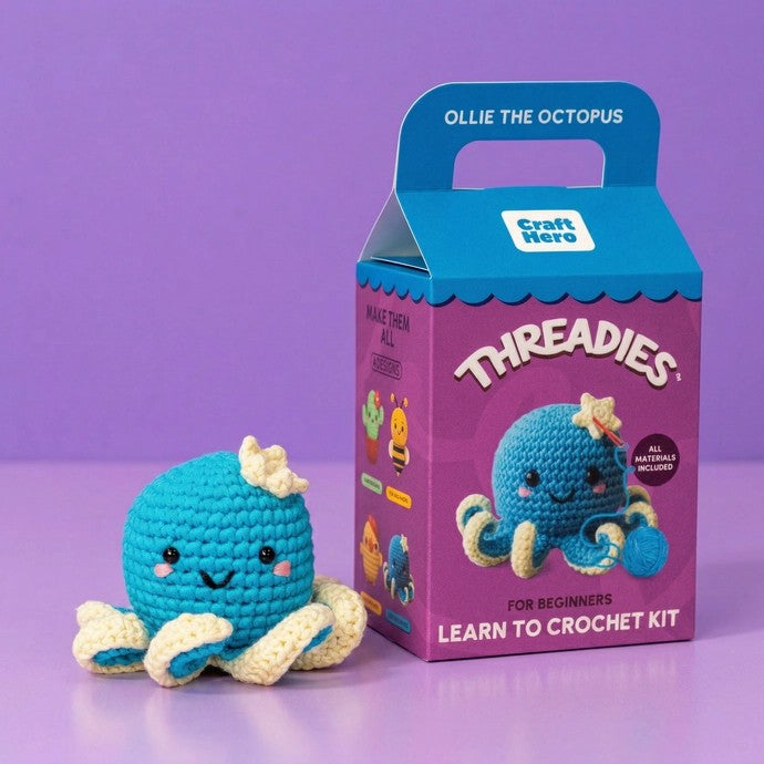 Ollie The Octopus Threadies Crochet Kit