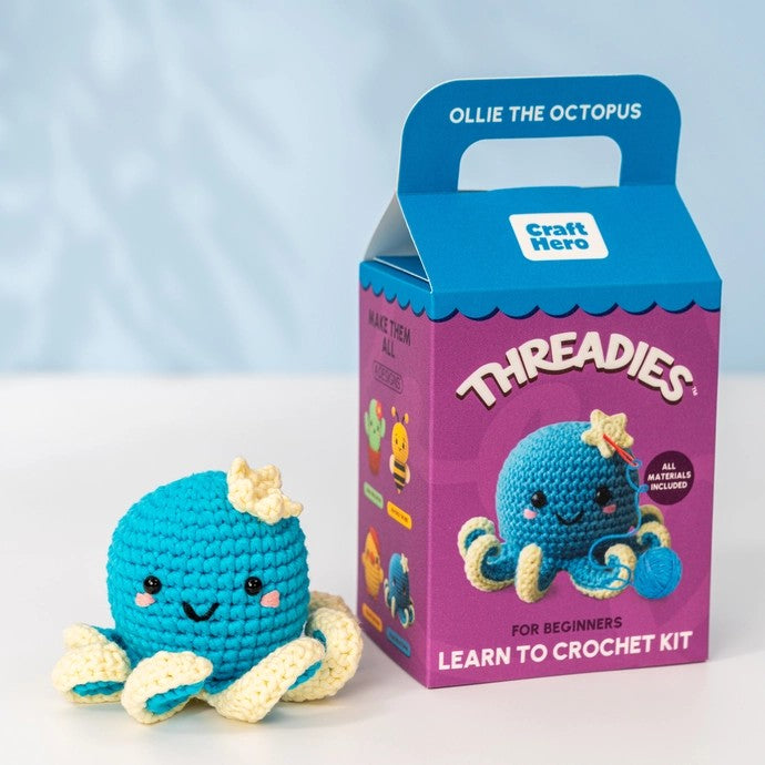 Ollie The Octopus Threadies Crochet Kit