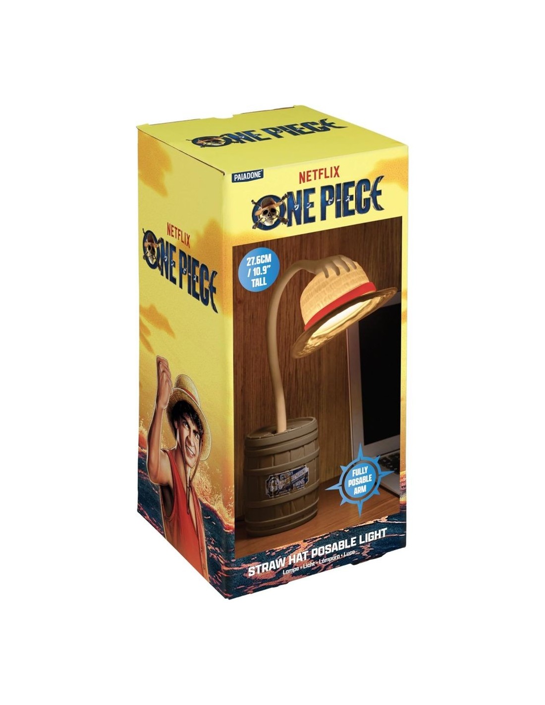 One Piece Straw Hat Posable Lamp