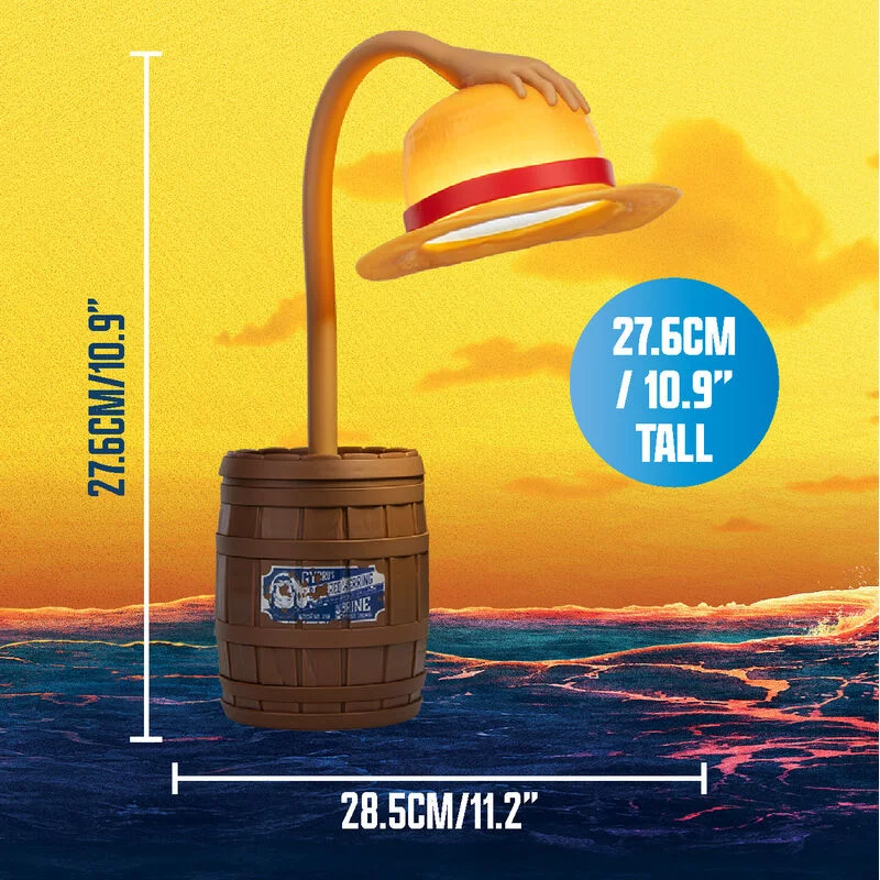 One Piece Straw Hat Posable Lamp