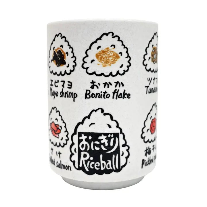 Onigiri Rice Ball Design Yunomi Style Tea Cup 10 oz