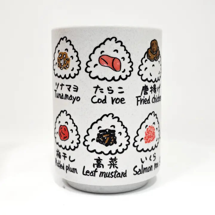 Onigiri Rice Ball Design Yunomi Style Tea Cup 10 oz