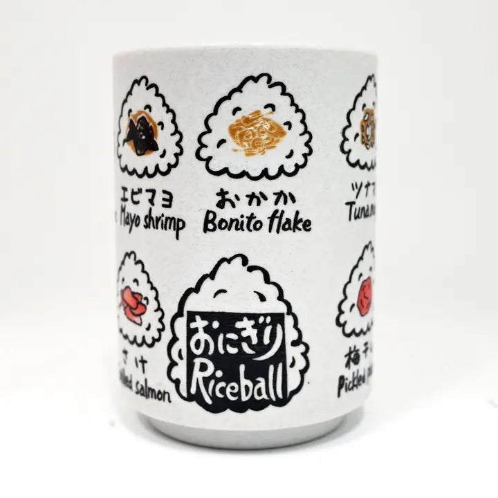 Onigiri Rice Ball Design Yunomi Style Tea Cup 10 oz