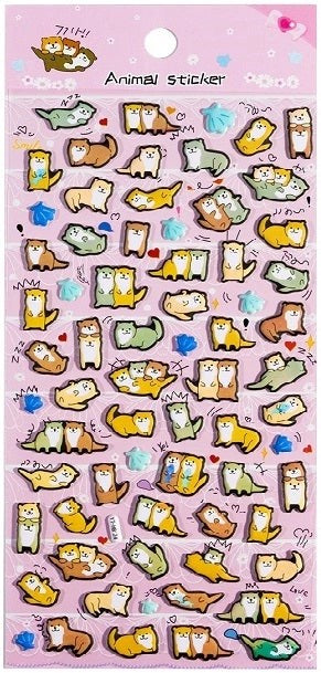 Otter Puffy Animal Sticker