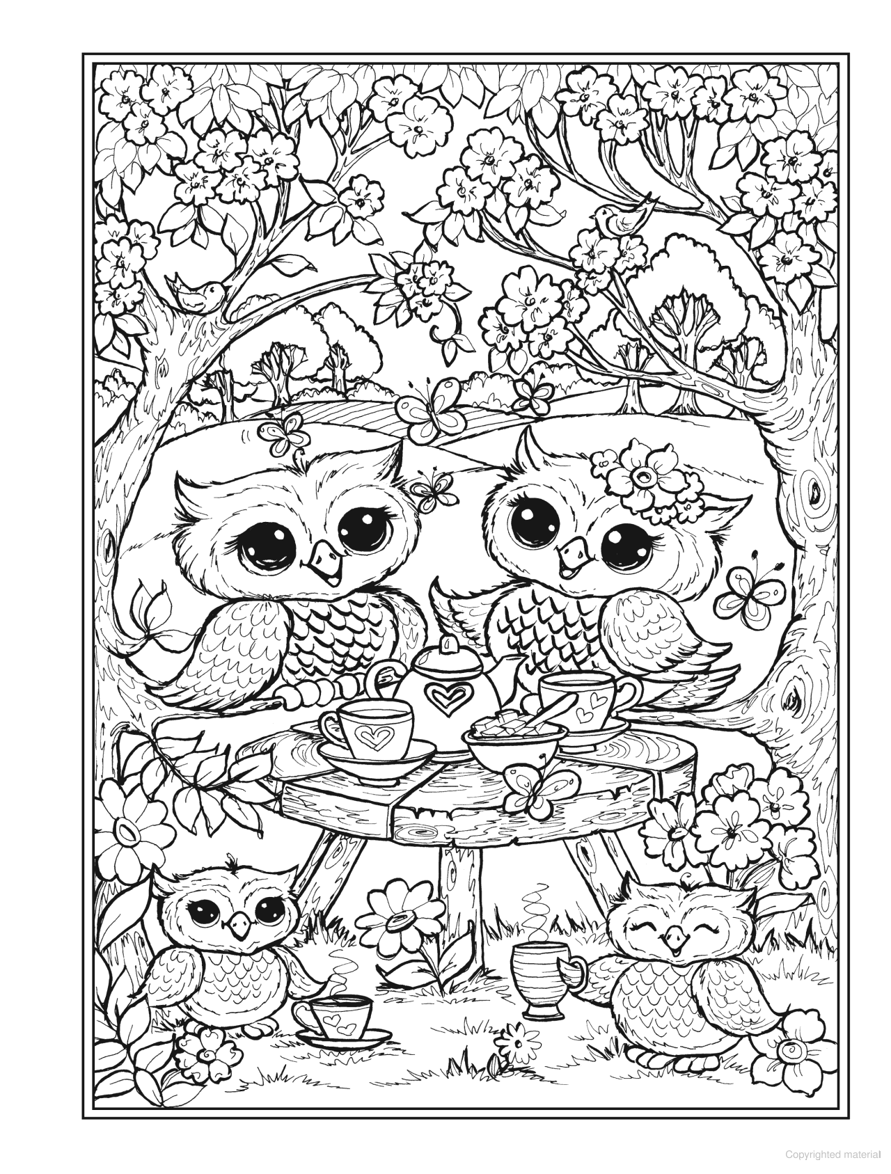 Owldorable Coloring Book Creative Haven