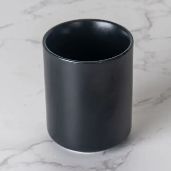 Panda Yunomi Style Tea Cup Black Matte 9 oz