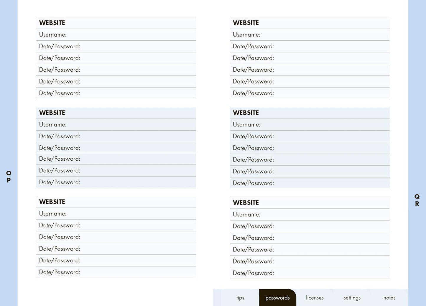 Password Logbook Hip Floral
