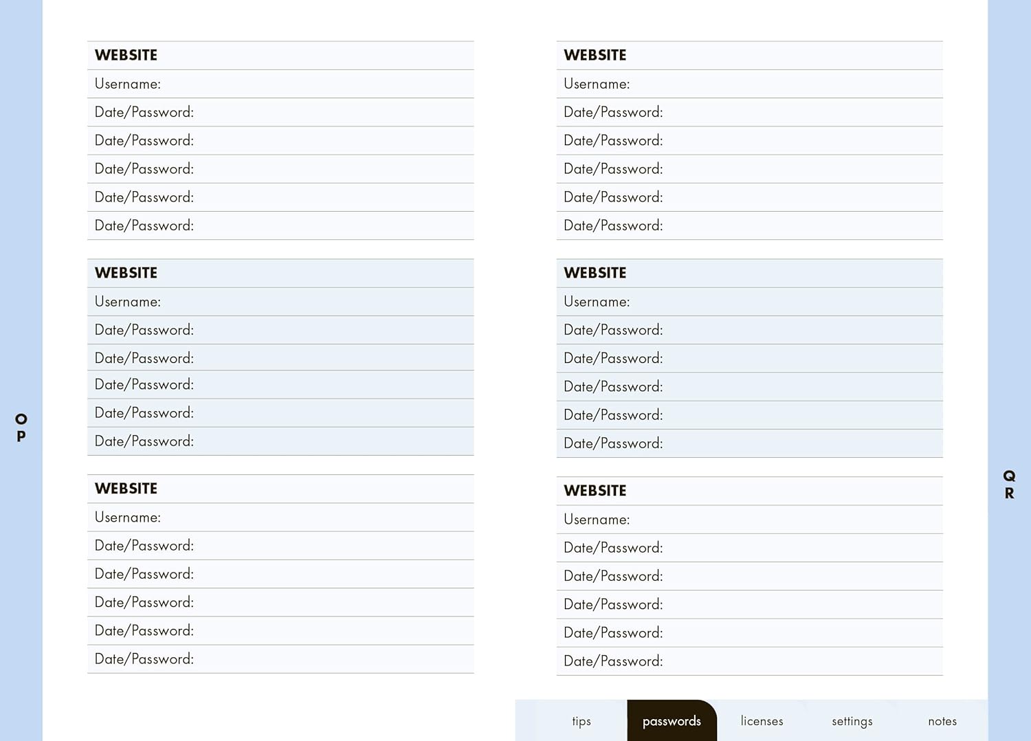 Password Logbook Hip Floral