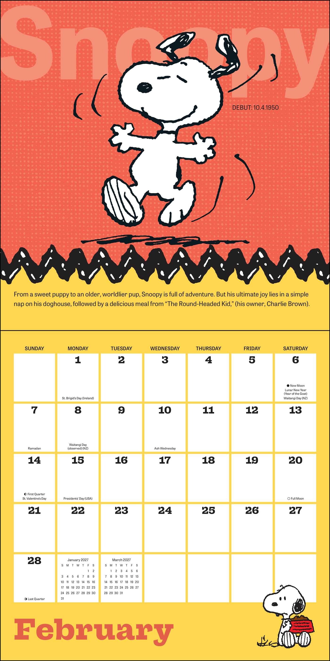 Peanuts 2027 Wall Calendar