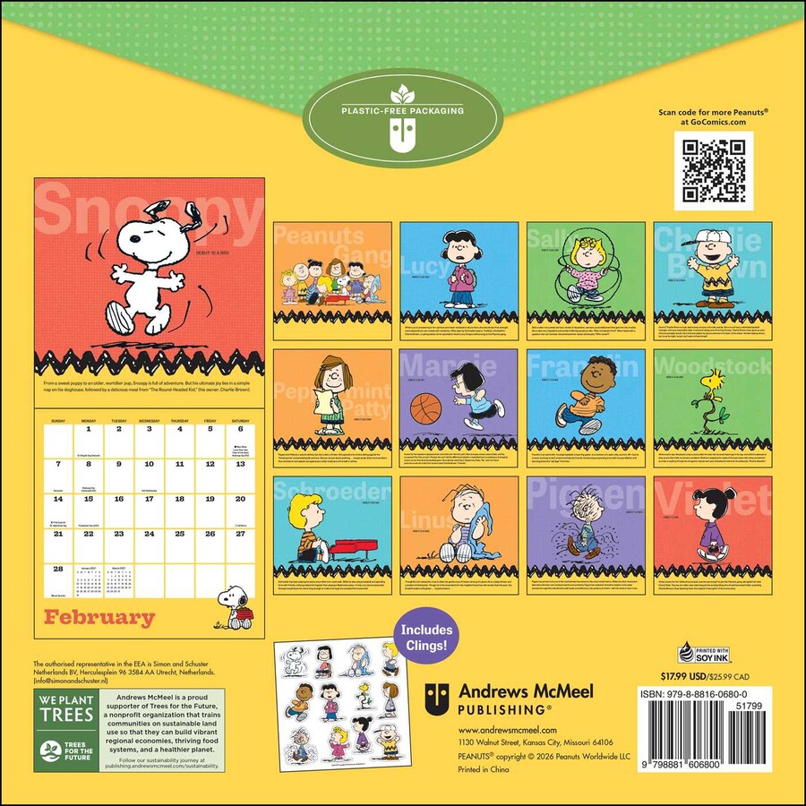 Peanuts 2027 Wall Calendar