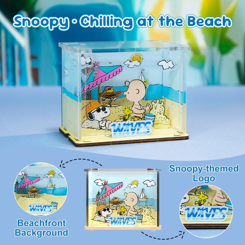 Peanuts Chilling At The Beach Mini Scene 3D Puzzle