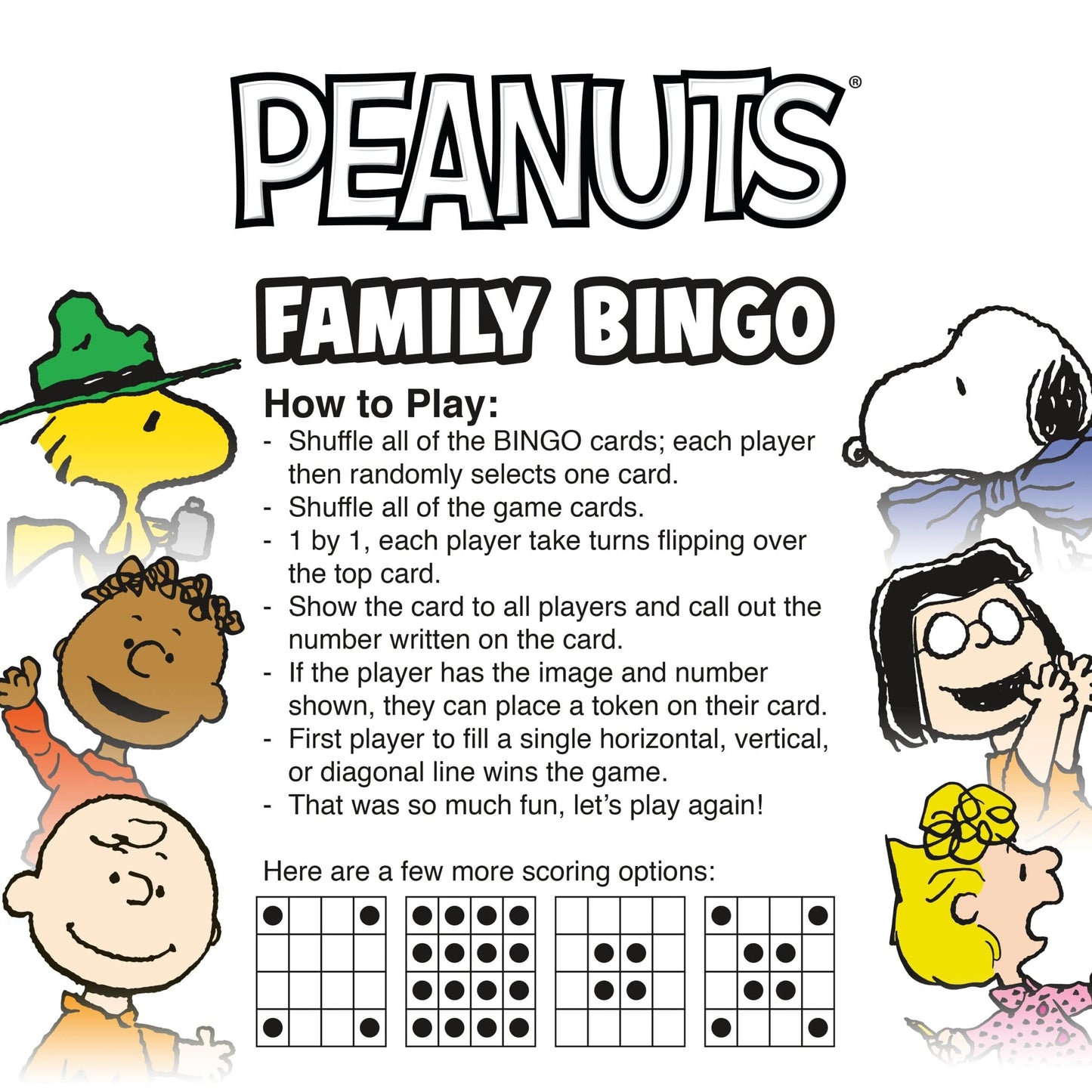 Peanuts Family Bingo