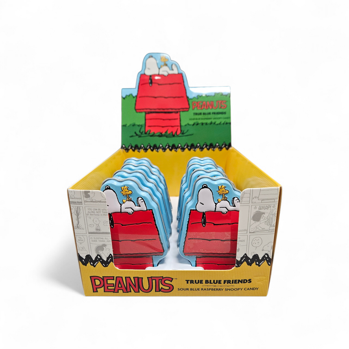 Peanuts Snoopy Doghouse Sour Blue Raspberry Candy Tin